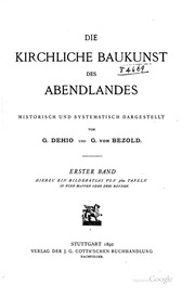 Die Kirchliche Baukunst Des Abendlandes / [textband]