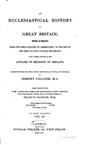 An Ecclesiastical History Of Great Britain
