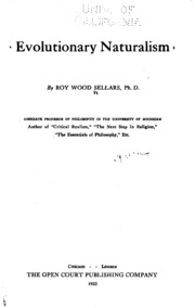 Evolutionary Naturalism