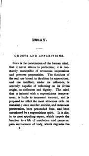 An Essay On Demonology, Ghosts And Apparitions, And Popular Superstitions