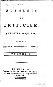 Elements Of Criticism
