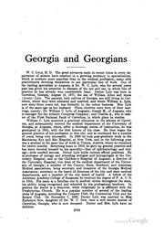 A Standard History Of Georgia And Georgians