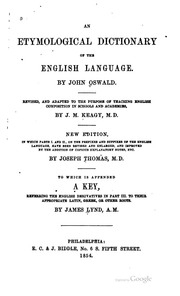 An Etymological Dictionary Of The English Language