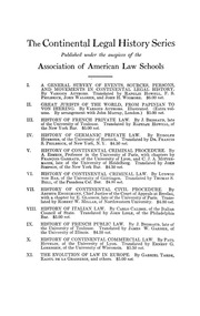 A History Of Continental Criminal Procedure, With Special Reference To France