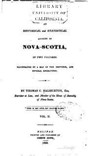 An Historical And Statistical Account Of Nova-scotia