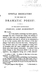 An Essay Of Dramatic Poesy