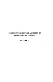 Contributions Toward A History Of Arabico-gothic Culture
