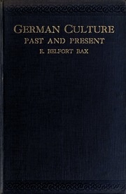 German Culture, Past And Present
