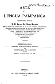 Arte de la lengua Pampanga