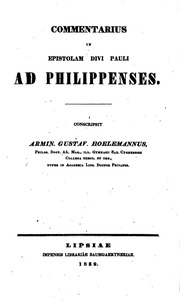 Commentarius In Epistolam Divi Pauli Ad Philippenses
