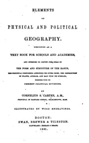 Elements Of Physical And Political Geoography