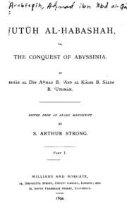 Futūḥ Al-Ḥabashah: Or, the Conquest of Abyssinia