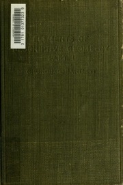 Elements Of Descriptive Geometry, Part I, Orthographic Projections