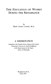 Education Of Women During The Renaissance