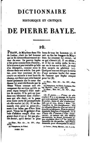 Dictionnaire Historique Et Critique / 1. A - Am
