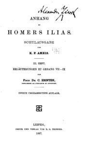 Anhang Zu Homers Ilias, Schulausgabe