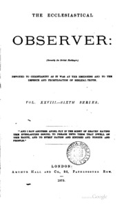 The Ecclesiastical Observer