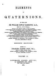 Elements Of Quaternions