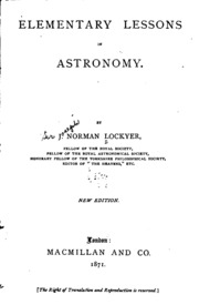 Elementary Lessons In Astronomy