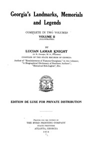 Georgia's Landmarks, Memorials, And Legends ..
