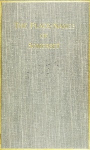 The Place-names Of Somerset