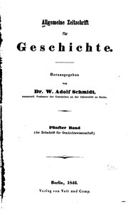 Allgemeine Zeitschrift für Geschichte