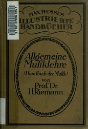 Allgemeine Musiklehre : Handbuch Der Musik