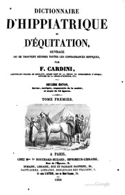 Dictionnaire d'hippiatrique et d'équitation