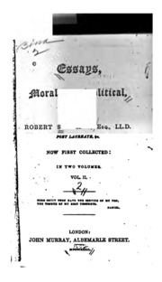 Essays, Moral And Political