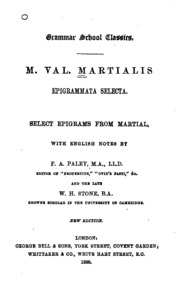 Epigrammata Selecta: Select Epigrams From Martial