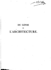 Du génie de l'architecture