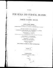 The Fur Seals And Fur-seal Islands Of The North Pacific Ocean