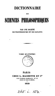 Dictionnaire Des Sciences Philosophiques 4