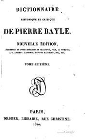 Dictionnaire Historique Et Critique / 1. A - Am
