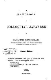 A Handbook Of Colloquial Japanese