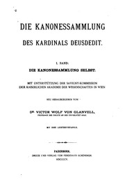 Die Kanonessammlung Des Kardinals Deusdedit