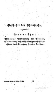 Geschichte Der Philosophie / 9