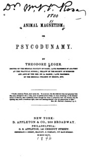 المغناطيسية الحيوانية ، أو ، Psycodunamy