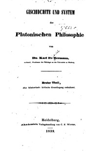 Geschichte Und System Der Platonischen Philosophie