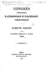 Congrès international d'anthropologie et d'archéologie préhistoriques