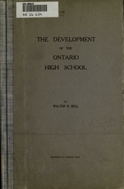 The Development Of The Ontario High School