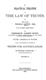A Practical Treatise On The Law Of Trusts