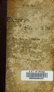 Exercices français sur le cours moyen de grammaire : livre du maître