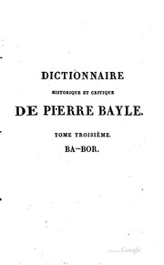 Dictionnaire Historique Et Critique / 11. N - Pez