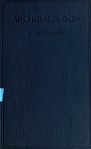 Archibald Don, A Memoir