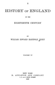 A History Of England In The Eighteenth Century