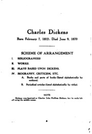 تشارلز ديكنز ، 1812-1870: قائمة بالكتب والمراجع للدوريات في بروكلين ...