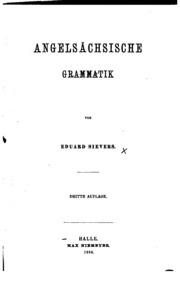 Angelsächsische grammatik