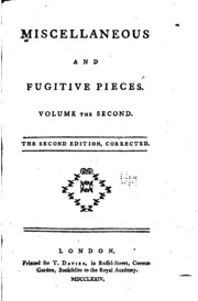 Miscellaneous And Fugitive Pieces