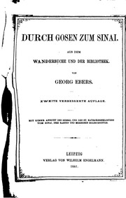 Durch Gosen Zum Sinai : Aus Dem Wanderbuche Und Der Bibliothek